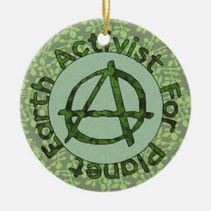 Ornement Rond En Céramique Activiste de la terre