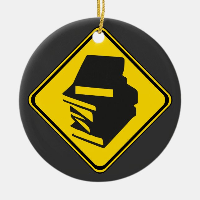 Ornement Rond En Céramique Alerte : Livres à l'avance ! (Devant)