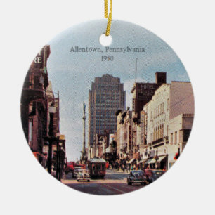 Ornement Rond En Céramique Allentown, Pennsylvanie 1950