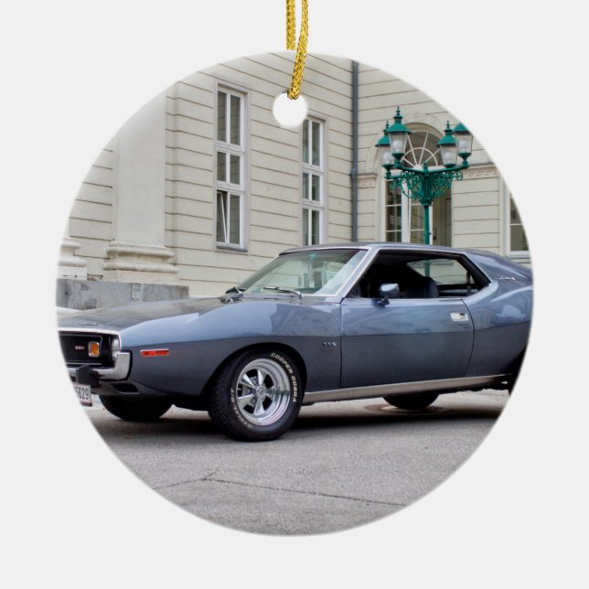 Ornement Rond En Céramique AMC Javelin SST 1974 (Devant)