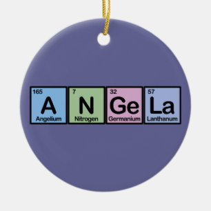 Ornement Rond En Céramique Angela a fait des éléments