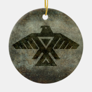 Ornement Rond En Céramique Animikii Thunderbird