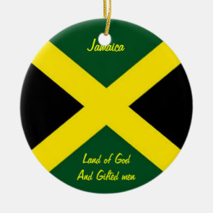Ornement Rond En Céramique Anniversaire jamaïcain
