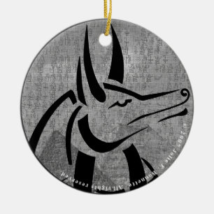 Ornement Rond En Céramique Anubis Round Orament