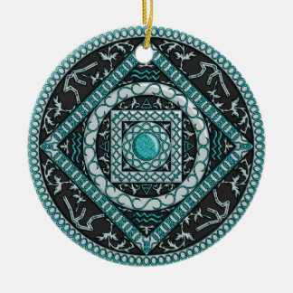 Ornement Rond En Céramique Aquarius Mandala