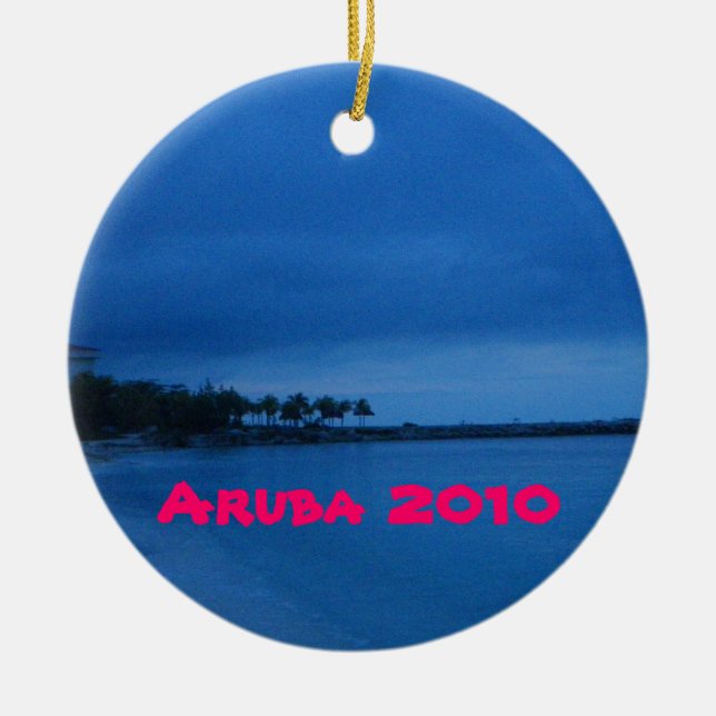 Ornement Rond En Céramique Aruba 2010 (Devant)