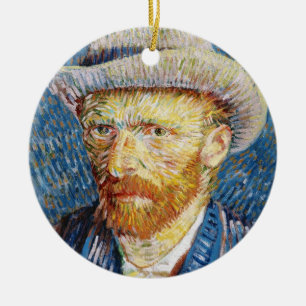 Ornement Rond En Céramique Autoportrait avec l'art de Vincent van Gogh de