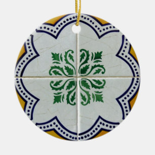 Ornement Rond En Céramique Azulejos, Portuguese Tiles