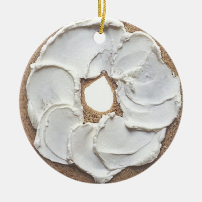 Ornement Rond En Céramique Bagel (Devant)