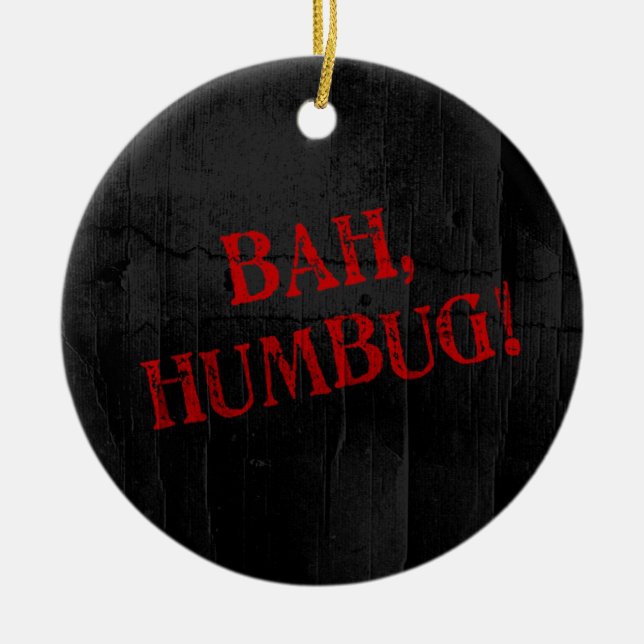 Ornement Rond En Céramique Bah Humbug (Devant)