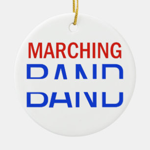 Ornement Rond En Céramique Baisse de nom d'école de fanfare
