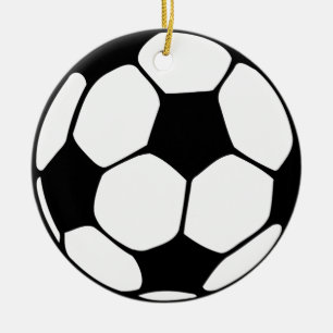 Ornement Rond En Céramique ballon de football