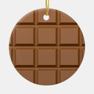 Ornement Rond En Céramique Barre de bonbons au chocolat