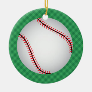 Ornement Rond En Céramique Baseball Ornament - SRF