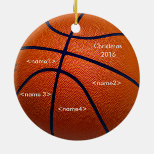 Ornement Rond En Céramique Basket-ball