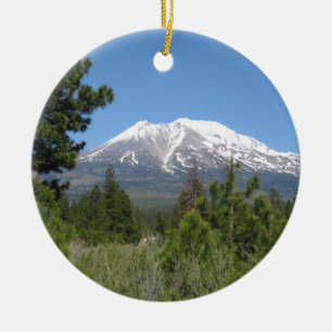 Ornement Rond En Céramique Bâti Shasta la Californie