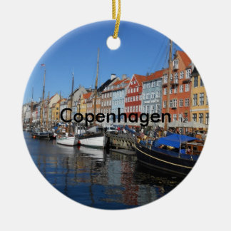 Ornement Rond En Céramique Beau Nyhavn, Copenhague au Danemark