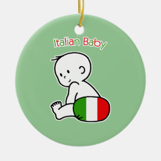 Ornement Rond En Céramique Bébé italien