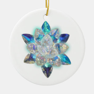 Ornement Rond En Céramique Bel ornement en cristal de Noël