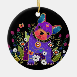 ORNEMENT ROND EN CÉRAMIQUE BINDI FRANCHIE FRANÇAIS ORNAMENT