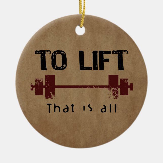 Ornement Rond En Céramique Bodybuilding To Lift (Devant)