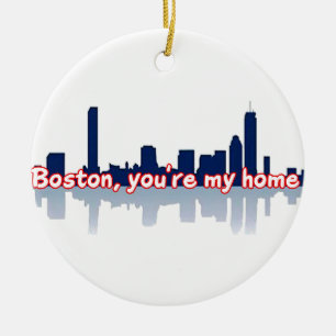 Ornement Rond En Céramique Boston vous êtes ma maison