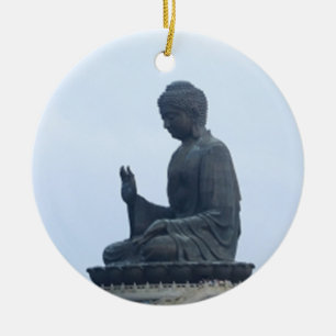 Ornement Rond En Céramique Bouddha