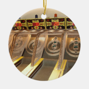 ORNEMENT ROND EN CÉRAMIQUE BOULE DE SKEE !