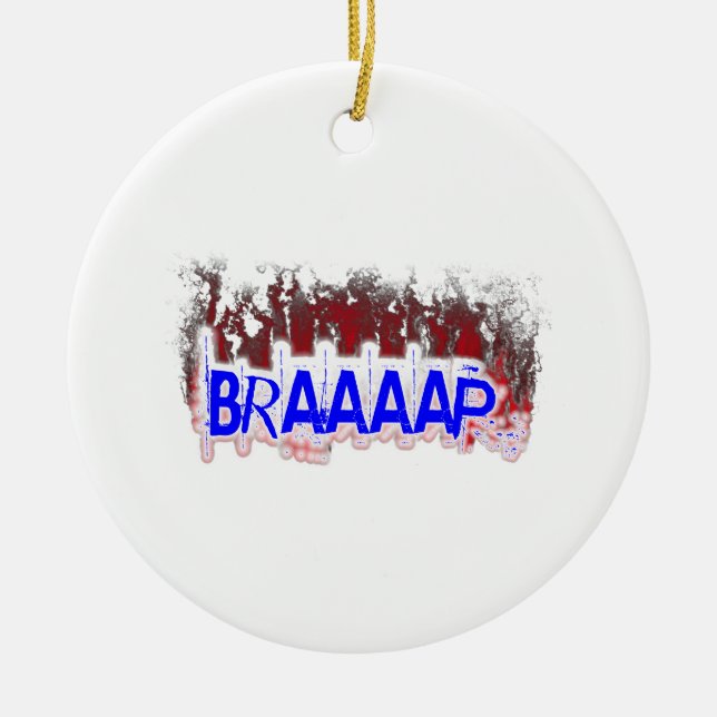 Ornement Rond En Céramique Braaaap (Devant)