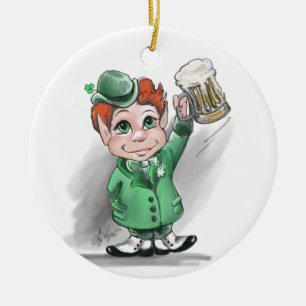 Ornement Rond En Céramique Bravo irlandais ! Arrondi