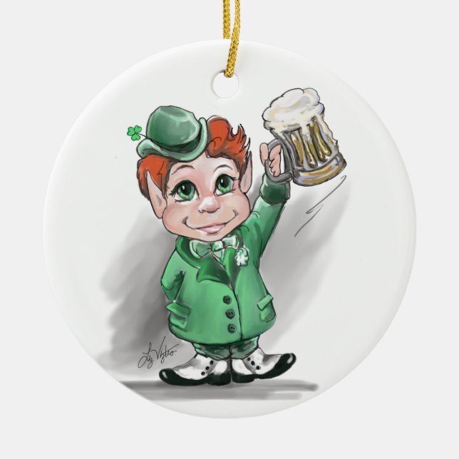 Ornement Rond En Céramique Bravo irlandais ! Arrondi (Devant)