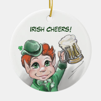 Ornement Rond En Céramique Bravo irlandais ! Portrait Arrondi