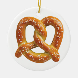 Ornement Rond En Céramique Bretzel allemand
