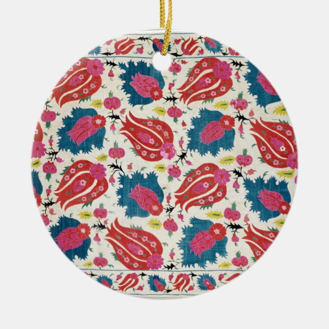 Ornement Rond En Céramique Broderie, turc (textile) (Devant)