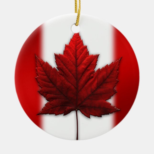 Ornement Rond En Céramique Cadeaux canadiens personnalisés de souvenirs d'orn (Devant)