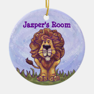 Ornement Rond En Céramique Cadeaux et accessoires Lion