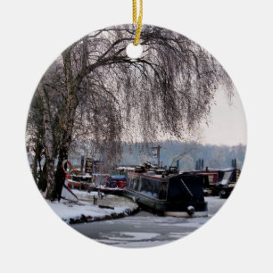 ORNEMENT ROND EN CÉRAMIQUE CANAL D'HIVER