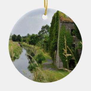 Ornement Rond En Céramique Canal irlandais