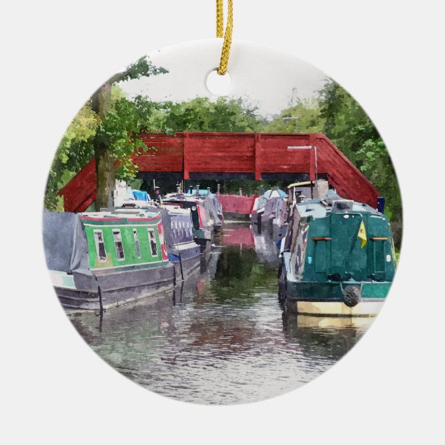 ORNEMENT ROND EN CÉRAMIQUE CANAUX (Devant)