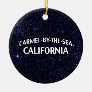 Ornement Rond En Céramique Carmel-par-le-Mer la Californie