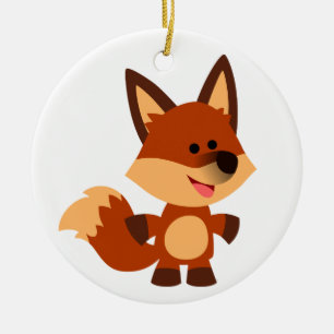 Ornement Rond En Céramique Cartographie Innocent de l'ornement Fox