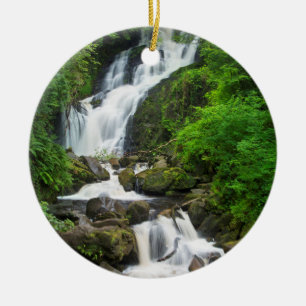 Ornement Rond En Céramique Cascade de Torc paysage, Irlande