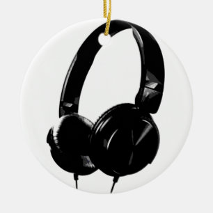 Ornement Rond En Céramique Casque Pop Art