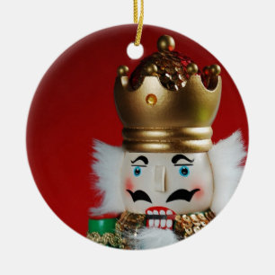 Ornement Rond En Céramique Casse-noisette de Noël