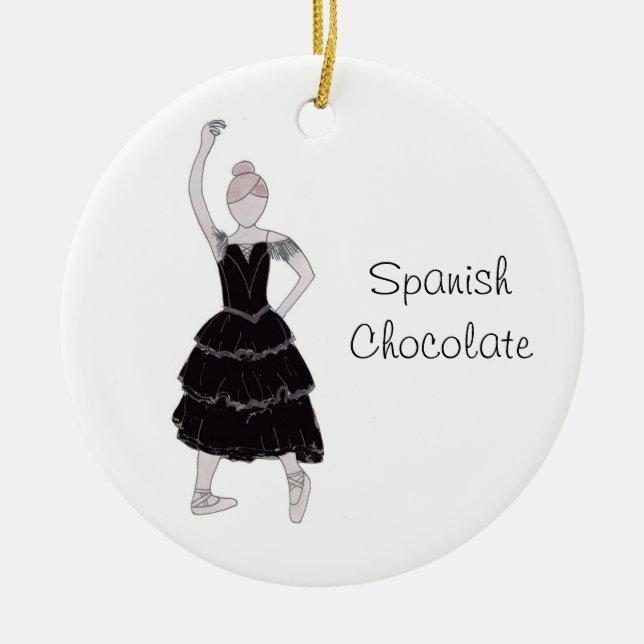 Ornement Rond En Céramique Casse-noisette Espagnol Chocolate Keepsaké Orament (Devant)