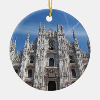 Ornement Rond En Céramique Cathédrale Italie de Milan Milan de Di de Duomo