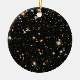 Ornement Rond En Céramique Champ profond de Hubble