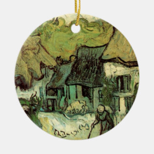 Ornement Rond En Céramique Chaumières à Jorgus par Vincent van Gogh