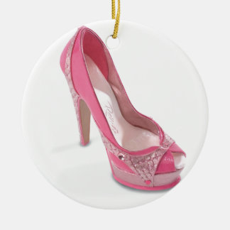 Ornement Rond En Céramique chaussures légalement roses