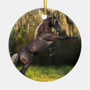 Ornement Rond En Céramique Chevaux d'imaginaire : Prince de guerrier